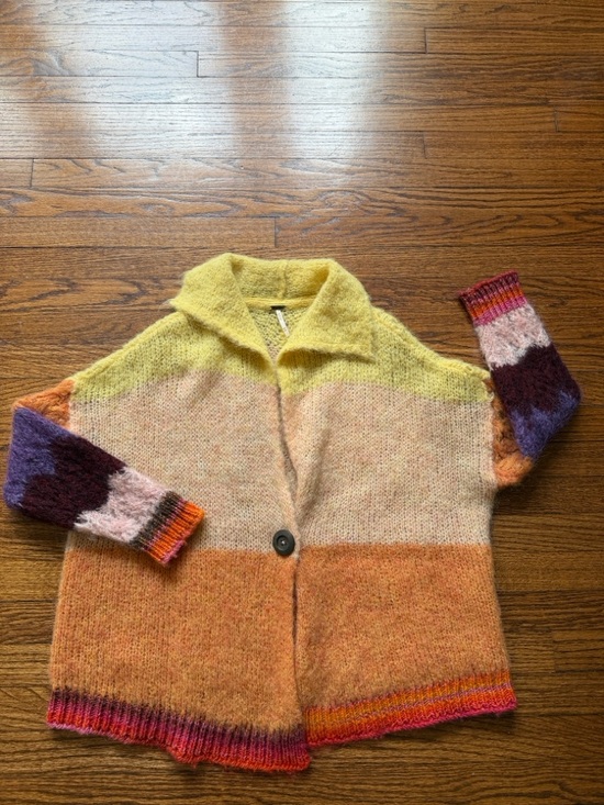 FREE PEOPLE Rainbow Daydream Tunic Cardi